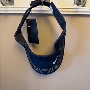 Nike Black Visor with White Logo